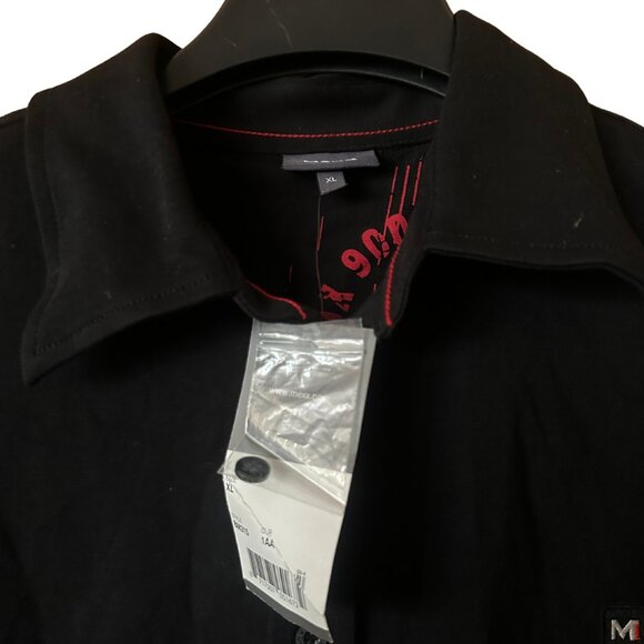 MAXX NEW YORK Vintage Black Short-Sleeve Polo Shirt - Picture 3 of 3